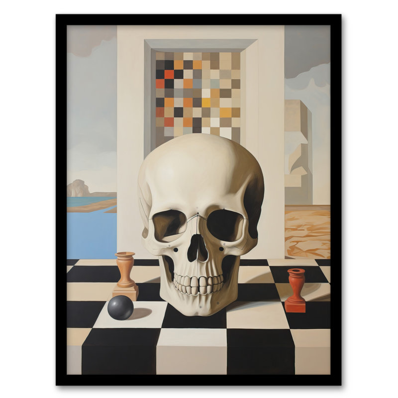 Make Your Move Gothic Skull Chess Player - Single Picture Frame Print