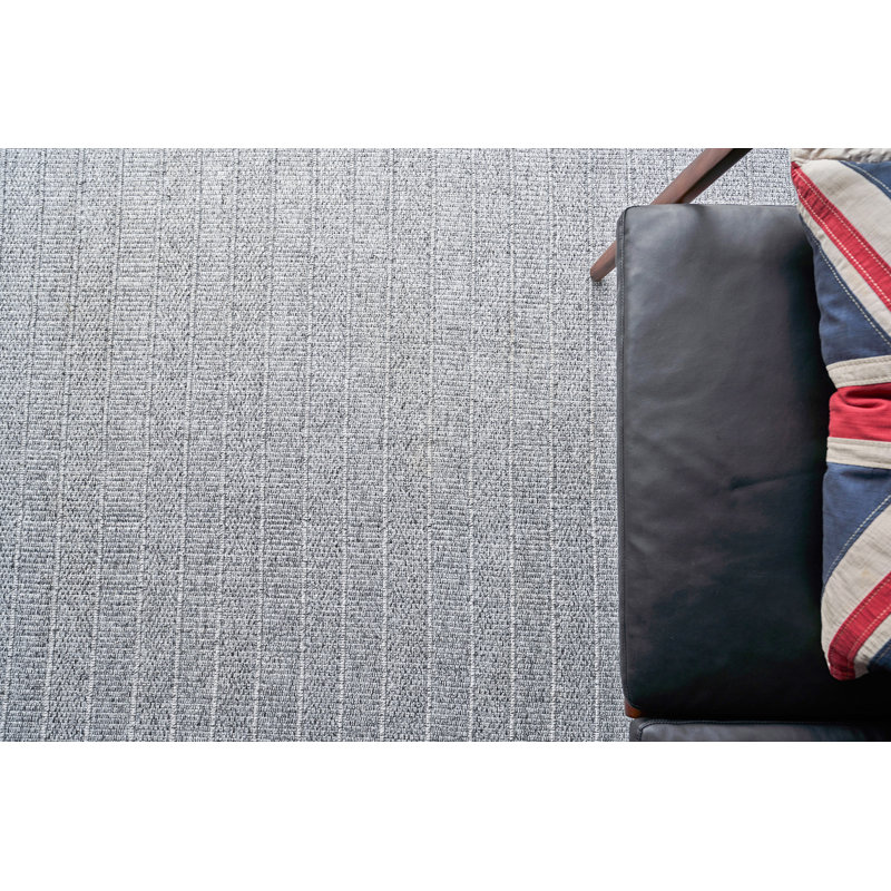 Nova Striped Area Rug in Gray, Rectangle 9' x 12'