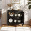 Armoire d'appoint 2 portes avec tablette réglable Dejesus H 32,4 "-346449919