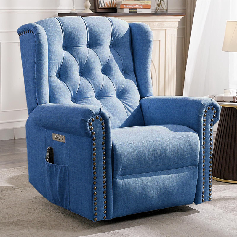 Fauteuil inclinable électrique berçant et oscillant Meetwarm, Marine