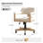 Ackeron Ocean Modern Farmhouse Solid Wood Simple Assembly Swivel Office Chair with Tilt Function-1250523346