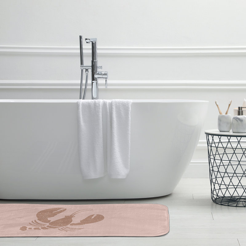 Tapis de bain Nautical Nights, L 21 po x L 34 po, Rose
