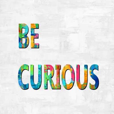 Be Curious Rainbow 1 Piece Wrapped Canvas Wall Art