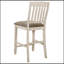 Ensemble de 2 chaises à hauteur de comptoir Nutmeg et crème rustique, style campagnard pour un repas confortable et élégant