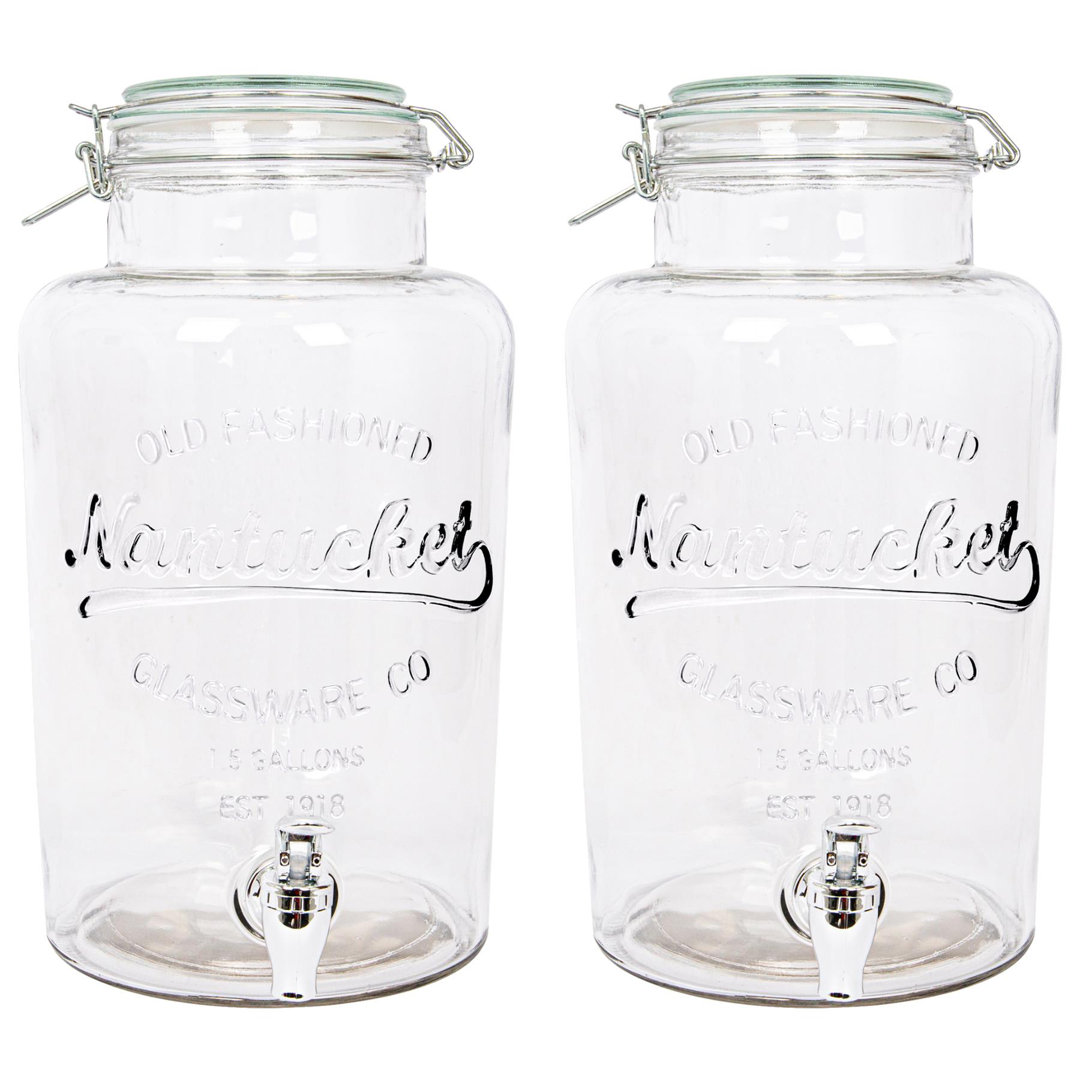 Rink Drink Glass Drinks Dispensers with Tap