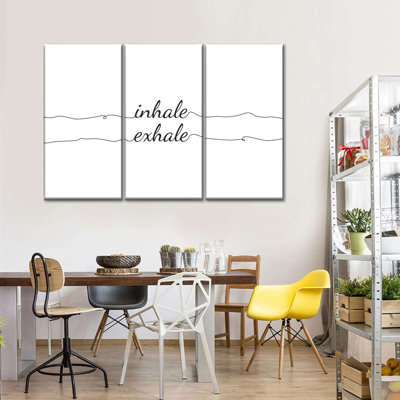 Inhale Exhale - ensemble de 3 toiles tendues