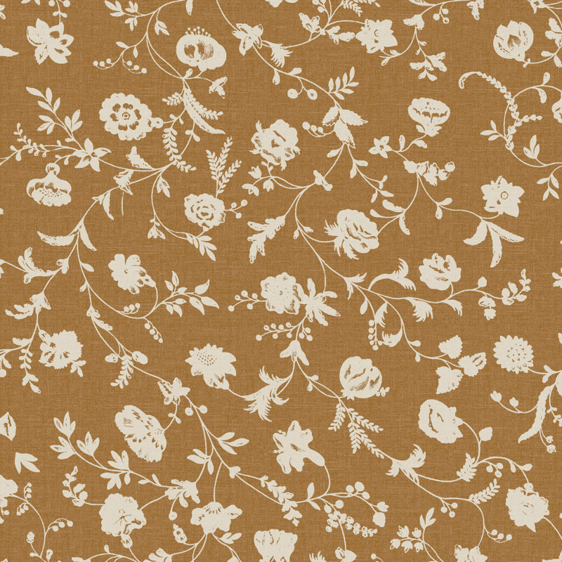 Tête de lit à oreilles Tomey, Double, Robina Floral Ochre