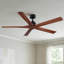 Ventilateur de plafond en bois massif 60 po avec 5 pales Homewood-1557011900