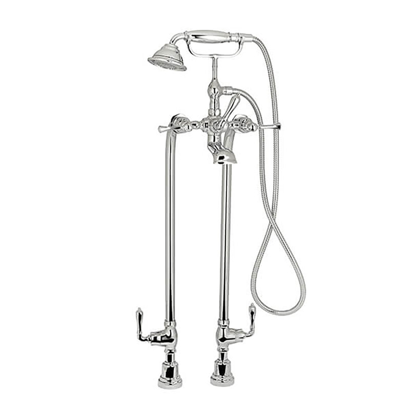Randall DXV Modern & Contemporary Water Saving Floor Mount Tub Filler with Randall Lever Handles, Polished Chrome