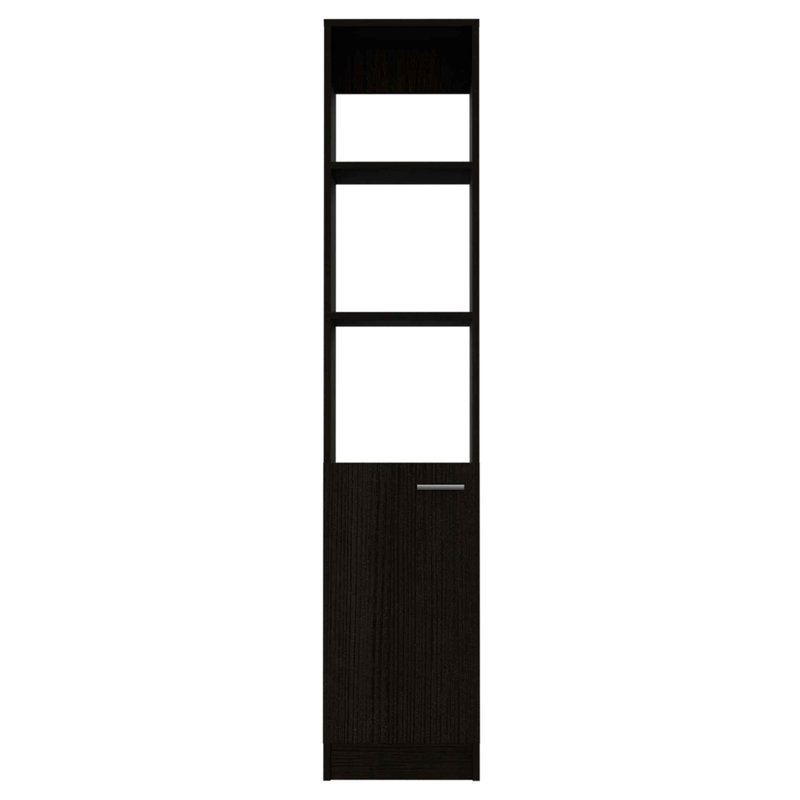 Black Wengue 2-Shelf Rectangle Linen Cabinet