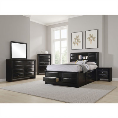 Ica 5 Piece Bedroom Set With Storage Headboard And Footboard