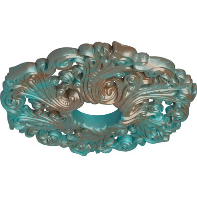 Endurathane Alexa Ceiling Medallion, 20 1/2"OD x 1 7/8"P (Fits Canopies up to 2 7/8")Hand-Painted Pearl White Finish