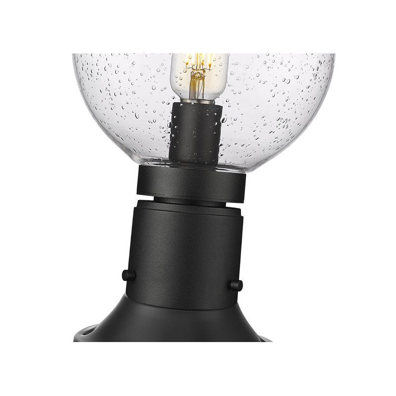 Plafonnier noir 1 lumière H 13,5 po, Bullé