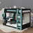 Full Size Wooden Gaming Bunk Bed With Desk, Shelves,USB And LED Light-384240746-384240757