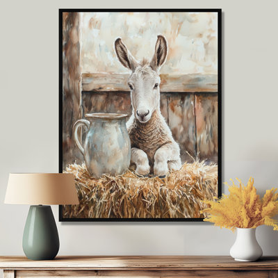 Dugue Donkey Portrait At The Barn II - Donkey Wall Art