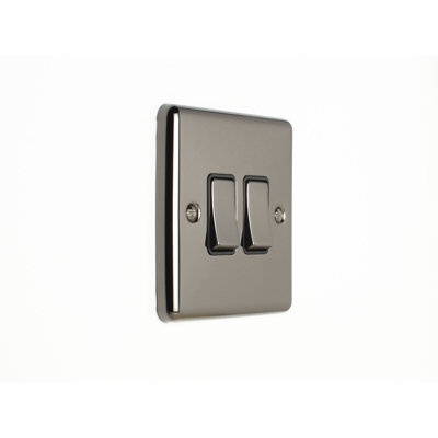 2 Way Enhance Range Black Trim Wall Mounted Light Switch