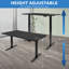 Bureau assis-debout électrique noir à hauteur ajustable avec plateau noir Mount-it