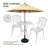 Patio Bistro Set 3 Piece Outdoor,Cast Aluminum Bistro Table and Chairs Set of 2 with Umbrella Hole, All Weather Resistance Bistro Table for Garden,,White