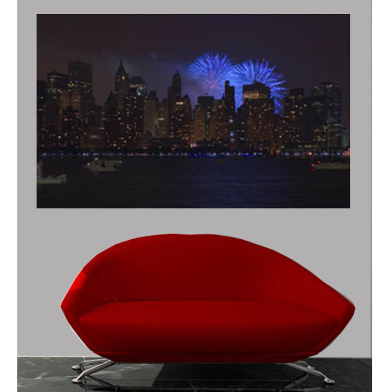 Affiche brillante de New York, H 29,5 po x l 48 po