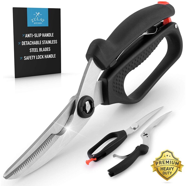 Kitchen Scissors All Purpose Shears, Heavy Duty Poultry Shears for Chicken  Food Meat, Spring-loaded Handle 