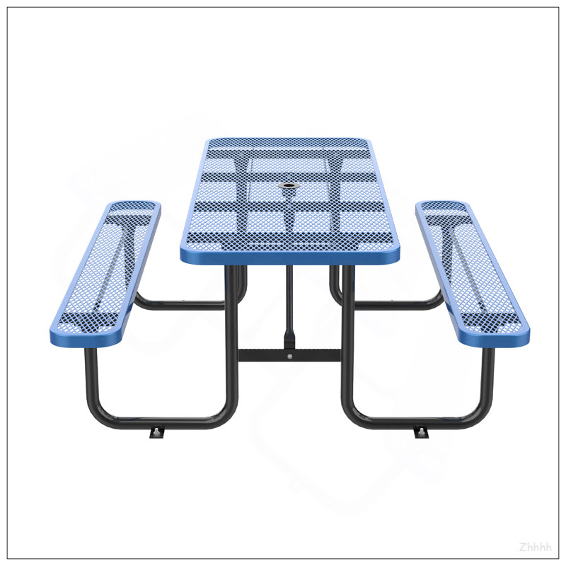 96" Rectangular Picnic Tables, Blue