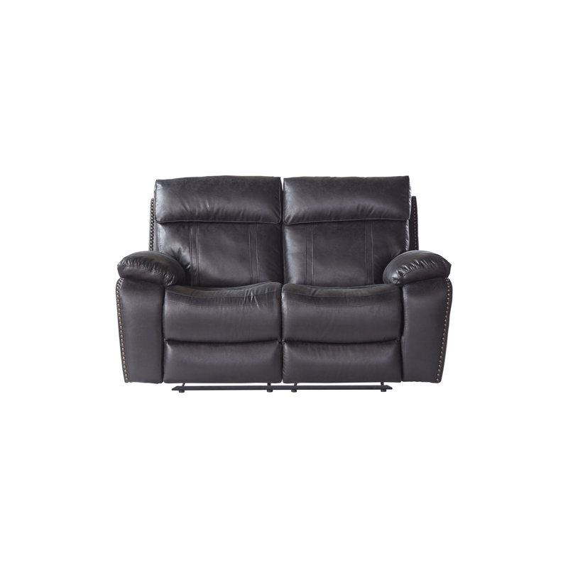 Mackie 65'' Faux Leather Reclining Loveseat