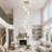 10-Light Gold Crystal Dimmable LED Large Staircase Pendant Light with Remote and App Control