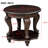 Round End Table, Wood Side Table With Shelf For Living Room