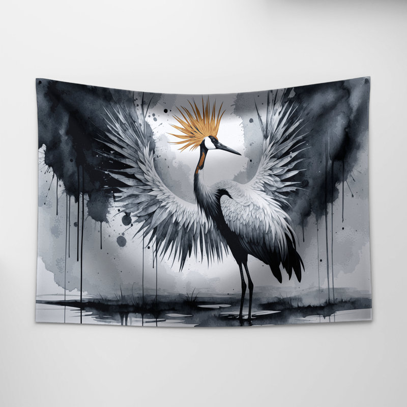 Tapisserie murale grue sauvage, 26 po x 36 po