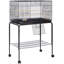 Tennille 47'' Iron Flat Top Floor Bird Cage with Wheels-1998813695