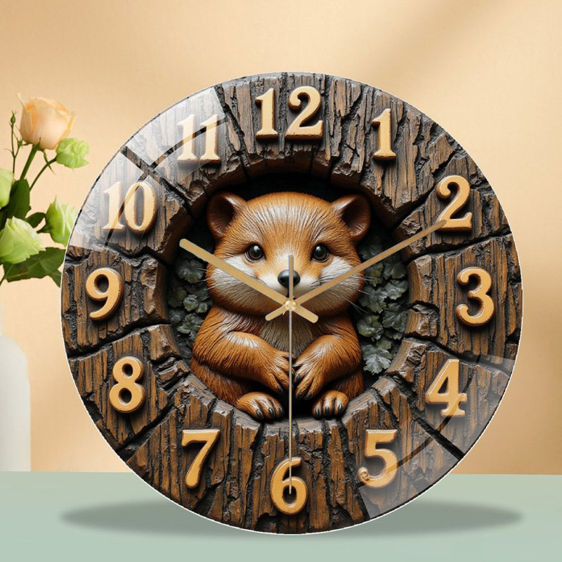 Horloge murale mignonne Fox Design