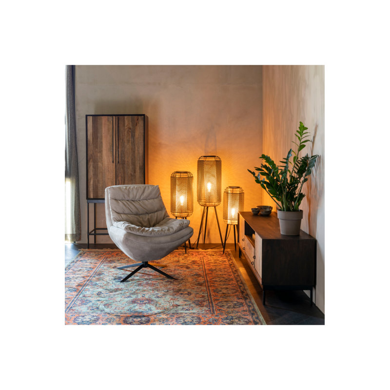 Méridienne Vince, 100% polyester beige