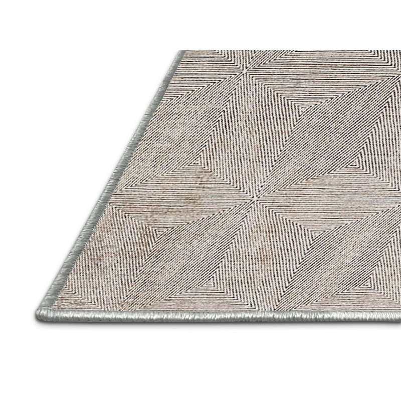Tapis 100% moderne Dezstany lavable à la machine de style Mid-Century 318, Rectangle 7 pi x 10 pi