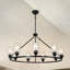 Lustre de style campagnard à 9 lumières pour grande roue de salon 