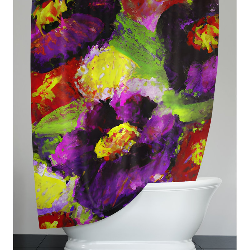 Garima Floral Shower Curtain, 93" H x 70" W