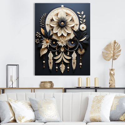 Native American Dream Catcher I - Native American Art Framed Canvas Print Wall Art