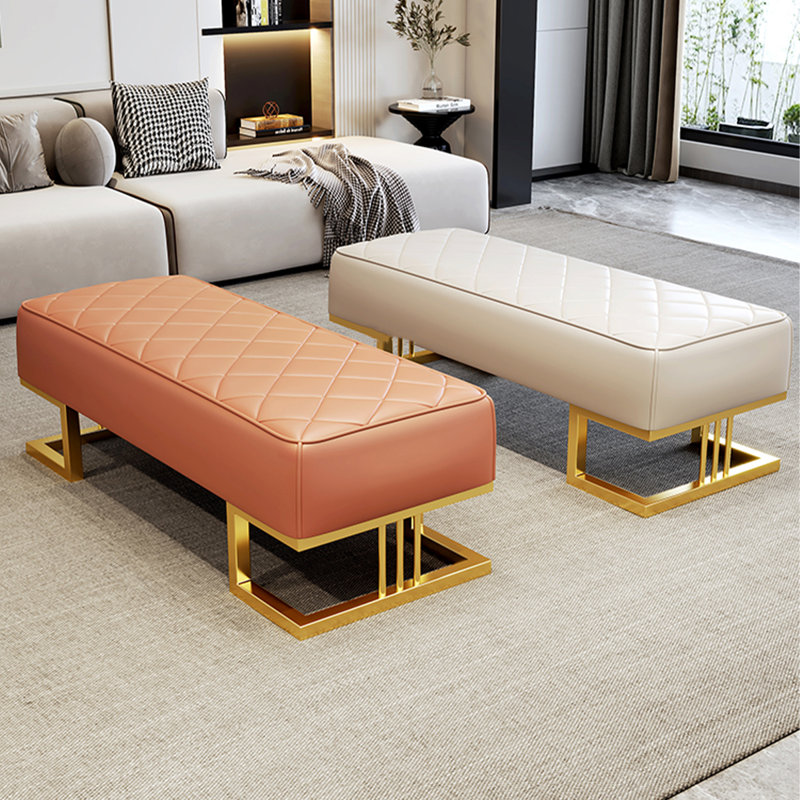 Banc avec revêtement, Orange, H 16,54 po x l 39,37 po x P 17,72 po