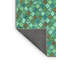 Tapis bleu / vert en laine / polyester à motif abstrait tissé à la machine 7 pi x 9 pi