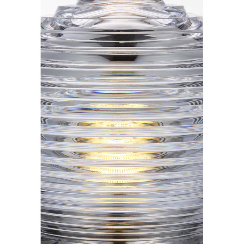 Waterford Circon 7" Rechargeable Accent Lamp  with Clear Crystal, Silver