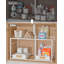 Organisateur extensible sous l'évier, tablette d'armoire réglable à 2 niveaux avec design rétractable pour le rangement de la cuisine et de la salle de bain-112366044-112366043