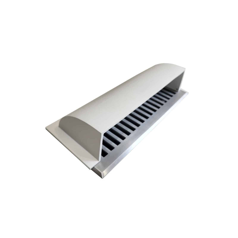 Registre de plancher en métal, Blanc / Gris foncé