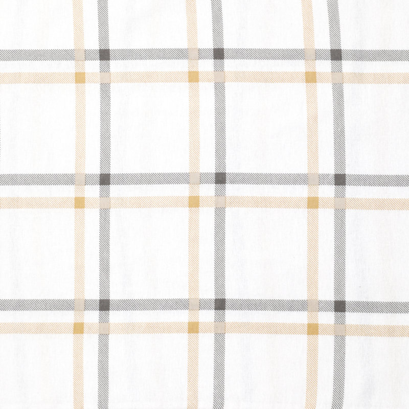  100% Cotton Flannel Sheet Set, Queen Sheet Set + Fitted Sheet + 2 Pillowcases, Ecru Checks