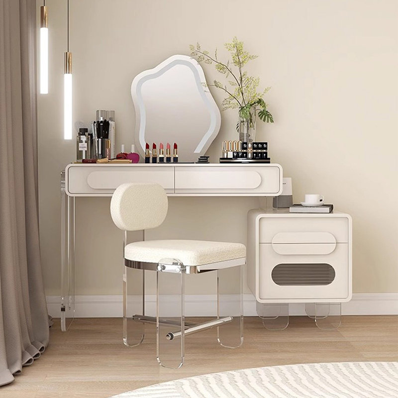 Makeup Vanity with Light mirror,4 drawers,1 chair
