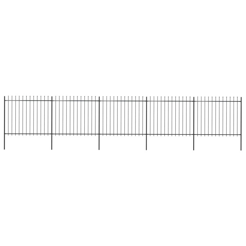 Garden Garden Fence Spear Top Steel Outdoor Panels Barrier Border Multi Sizes
