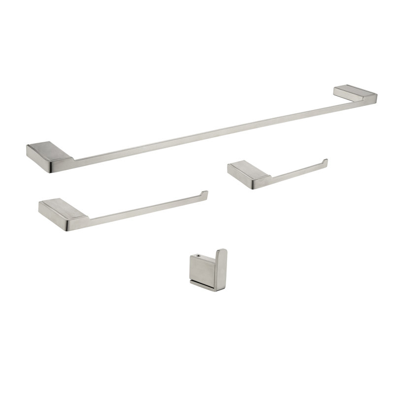 4 - Piece Bathroom Hardware Set, Brushed Nickel