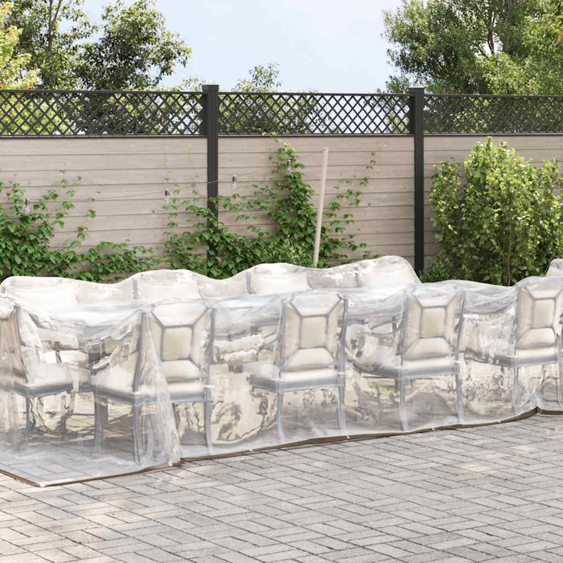 Bâche transparente avec œillets 9,8 x 26,2 pi Vidaxl, Brun
