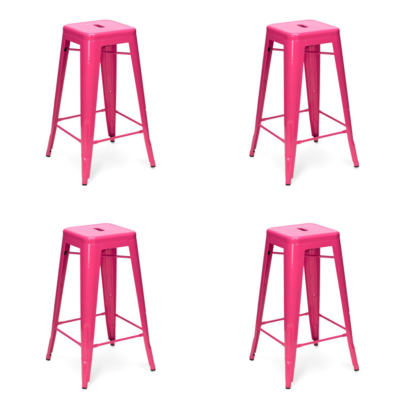 Tabouret de bar et de comptoir Cheryllynne, Rose, Tabouret de comptoir (siège d'une hauteur de 26 p