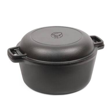 Commercial Chef Cast Iron 3.4-Quart Dutch Oven Black