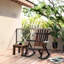 Chaise berçante en bois brun