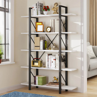 Étagère à livres en bois H 71 "x l 47" Kazys